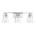 thumbnail image 2 of Brannon 3-Light Bathroom Vanity Light in Polished Nickel, 2 of 6