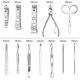 thumbnail image 2 of 12 In 1 Set Of Stainless Steel Nail Clippers Nail Care Manicure Pedicure Tool, 2 of 4