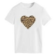 thumbnail image 4 of DailyTrove Women's Leopard Print Heart T-Shirt - Short Sleeve Casual Tee, Edgy for Nights & Streetwear, 4 of 4