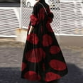 thumbnail image 4 of ZANZEA Women Long Sleeve Plaid Check/Printed/Plain Long Dress Kaftan Dresses, 4 of 4