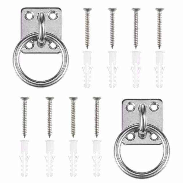 relayinert 2pcs/set Precision Manufacturing Stainless Steel Square Pad Eye Plate For Flawless Craftsmanship
