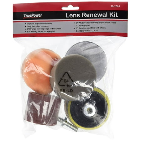 TruePower Headlight Lens Renewal Restoration Kit Improve Night Time