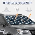 thumbnail image 3 of Kdxio Glowing Butterfly Print 2-Piece Sun Shade Front Windshield - Foldable Car Front Window Sunshades for Most Sedans SUV Truck, 3 of 6