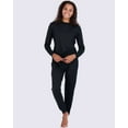 thumbnail image 4 of Real Essentials 4 Piece: Women's Long Sleeve Pullover Hoodie Henley Sweatshirt & Jogger Set- Athletic Lounge Sweatsuit, 4 of 5