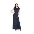 thumbnail image 1 of Adrianna Papell Robe Blouson à Manches Courtes Perlée pour Femme, Bleu Marine, 10, 1 of 1