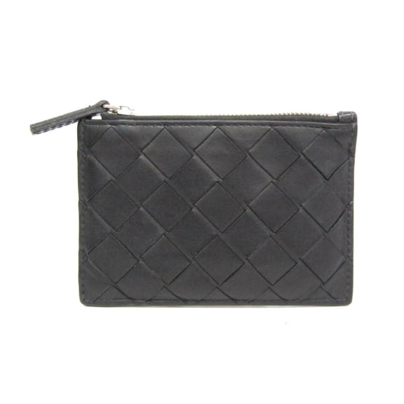 Pre-Owned Bottega Veneta Intrecciato Card Case With Key Ring Men,Women Leather Coin Purse/coin...