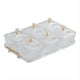 thumbnail image 1 of para Servir Refrigerios de Frutas Secas, Bandeja para Servir Aperitivos, 6 Tazones Multiusos, Tazones para Servir Divididos, Transparente-, 1 of 9