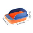 thumbnail image 4 of HWRETIE Semi Enclosed High Sided Cat Litter Box Splash Proof Open Top Design Spacious Cat Toilet for Cats Under 10 Pounds Easy Clean Indoor Litter Tray, 4 of 6
