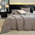 thumbnail image 1 of Solid Color Flannel Blanket 59.06×39.37In Embossed Floral Coverlet Design Organizer For Optimal Winter Warmth Soft Texture Multi Use Easy Wash Dry Sofa Bed Outdoor Home Daily Decor Blankets, 1 of 6