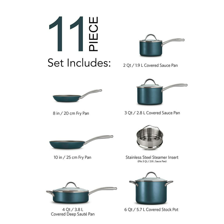 Tramontina 11-Piece Non-stick Cookware Set (Assorted Colors