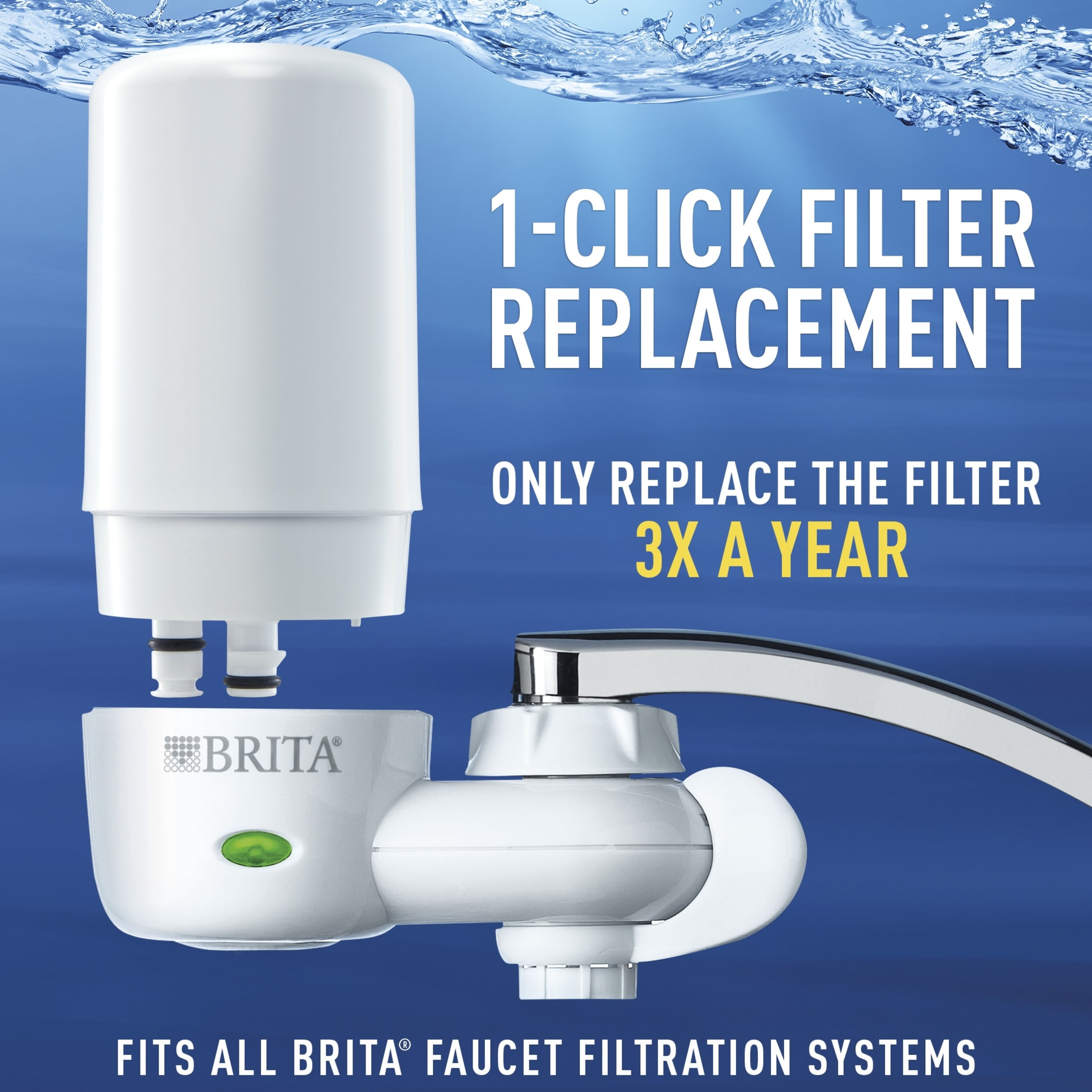 Brita Tap Water Faucet Filtration System Reduces Lead Chrome