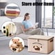 thumbnail image 5 of Bolsa de almacenamiento con cierre y cremallera con estampado de perro | Organizador de juguetes y ropa | 38 x 26 x 26 cm | Candado de combinación ajustable | Tela beige, 5 of 6