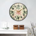 thumbnail image 2 of Yayeee Wall Clock Battery Operated 9.5" Silent Quartz Non-Ticking for Living Room Decor, Pink and Green Geometric, 2 of 8