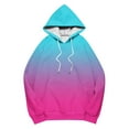 thumbnail image 4 of Brondbend Hoodies for Women Essentials Pullover Hoodies for Women Long Sleeved Drawstring Pocket Pullover Print Comfy Relaxed Oversized Tops Ladies Gym Running Fall Winter Wear Hot Pink, 4 of 4