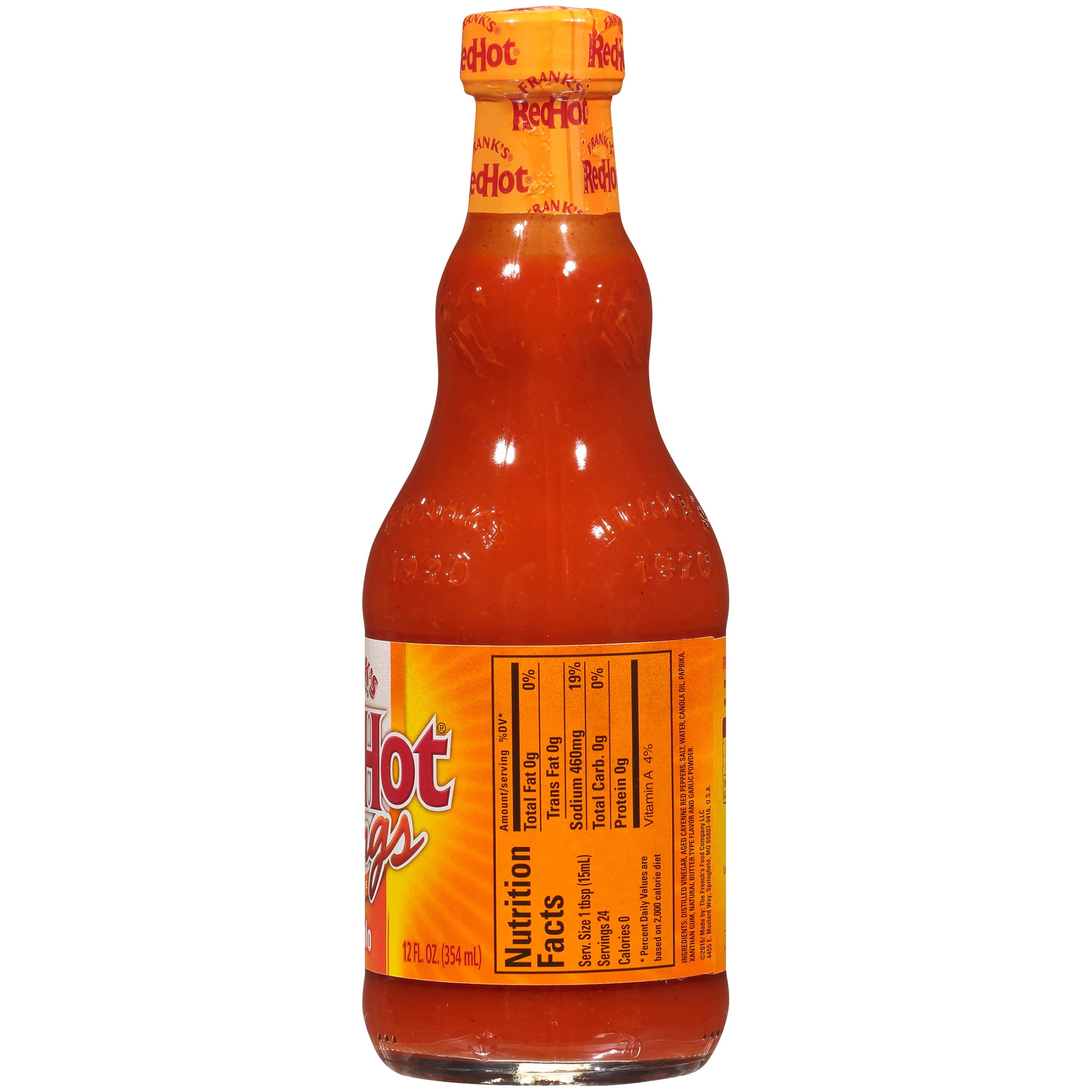 Frank's RedHot Kosher Buffalo Wings Hot Sauce, 12.0 fl oz Bottle