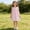 Pink, variant on Eltusu Girls Cotton Dresses, Crewneck Knee Length Cute Sleeveless Summer Clothes Blue Size 6 T