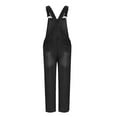 thumbnail image 4 of ylioge Denim Overalls for Women, Womens One Piece Jumpsuit 80s Trendy Elastic Stretchy Straight Baggy Jean Cargo Pants with Pockets Solid Color Rompers for Women 2025 Fall, 4 of 5