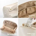 thumbnail image 4 of Bolsa de maquillaje grande de Nécessaire Cosmetics, espaciosa, color crema, para mujer, 4 of 8