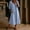 A_ Light Blue, variant on Women's Clean Solid Summer 3/4 Sleeve V-Neck Pockets Button Front Maxi Dress for Beach Bonfire and Summer Nights Beige S