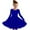 Blue, variant on MeetoTime Girls Performance Dress Long Sleeved Solid Color Round Neck Stretchy School Recital Dresses 4-14 Years Children Clothes