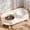 Beige, variant on Happy & Polly Bone China Elevated Double Bowl Set, Beige