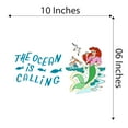 thumbnail image 4 of Mermaid The Ocean Is Calling Seagull Pitch Fork Sea Creatures Crab Octopus Fish Seahorse Clam Shellfish Queen Sweet Dreams Bedtime Unicorn Holiday Decorating Wall Decal Sticker - Size: 10 In X 6 In, 4 of 5