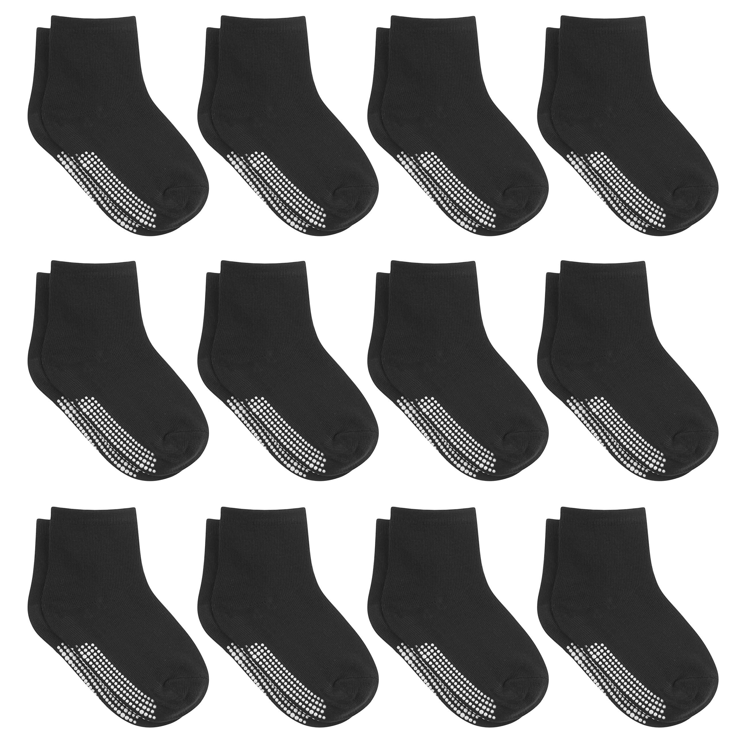 Wholesale Price 12 Pairs Non Slip Toddler Baby Socks Boys Girls Kid Non Skid Sticky Crew Socks