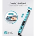 thumbnail image 3 of FARERY Travel Size Mini Curling Iron, 1/2" Ceramic Mini Hair Curler for Short Hair, Blue, 3 of 8