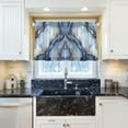 thumbnail image 5 of Yayeee Kitchen Curtains Tier Pair Light Filtering 27"x24" Rod Pocket Short Cafe Window Panel, Abstract Marble Pattern, 5 of 7