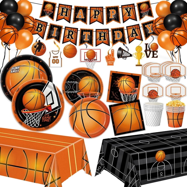 Decoración de fiesta, pelota de baloncesto QIYANPAX, 155 unidades para 24 invitados