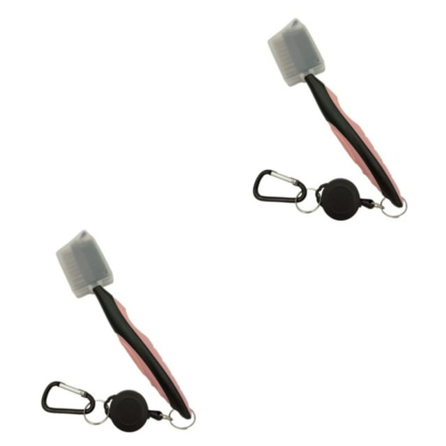 Advancent Cepillo para palos de Golf de acero inoxidable, repuesto de mano, Color sólido, doble cara, cepillos para zapatos, herramienta de Type2 NO2