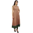 thumbnail image 1 of Phagun Kurta Kurti Évasée en Batiste de Coton Orange Imprimée Anarkali Vêtements - 10, 1 of 1