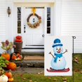 thumbnail image 3 of Winter Versatile Garden Flags for Balcony Yard Outdoor Porch Backyard, Cute Cartoon Happy Snowman Garden Flags for Outdoor Double Colored Washable Durable House Decor 28x40inch, 3 of 6