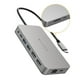 thumbnail image 1 of Hub USB C 10 en 1 Hyper Drive Plata con Soporte 4K Doble para MacBook y Windows Laptop, 1 of 5