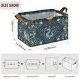thumbnail image 7 of Yayeee Foldable Storage Basket for Shelves Set of 2 Waterproof Cloth Bins with Handles, Green Dragon Flowers, 7 of 7