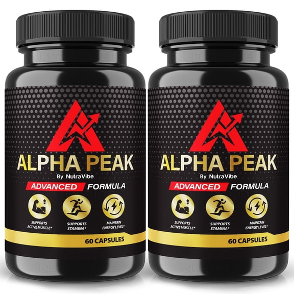 (2 Pack) Alpha Peak Pills – Official AlphaPeak All-Natural Vitamin for Physical Health & Overall Well-Being, Premium Capsules for Energy, Vitality & Wellness Support, Reviews (120 Capsules)