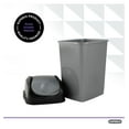 Trash Can with Swing Top Lid 9 Gallon, Grey and Black Slim Waste Bin