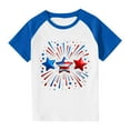 thumbnail image 7 of American Flag Tops For Toddler Boys Girls Independence Day Patriotic T-Shirt Casual Round Neck Raglan Short Sleeve Shirts Blue 9-10 Years, 7 of 7