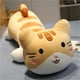 thumbnail image 1 of Almohada de gato a tope de gran tamaño, muñeco de peluche de peluche de animal lindo para niños, almohada suave y encantadora para dormir, regalo para niña (marrón, 40 cm/15 pulgadas) Rojo Verde, 1 of 5