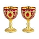 thumbnail image 2 of 2 copas de vino con grabado de copas, adornos de boda, recuerdos de fiesta, decoración de aleación oro rojo, 2 of 9
