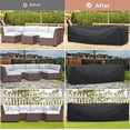 thumbnail image 5 of Patio Furniture Set Cover Waterproof,  Outdoor Sectional Sofa Set Cover Heavy Duty 600D Table and Chair Set Cover 98" L× 78" W× 30" H, 5 of 6