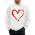 thumbnail image 2 of BEFOKA Mens Long Sleeve Shirts Crewneck Sweatshirt Valentine'S Day Love Heart Printed Golf Pullovers Men Fall Tops Work Blouses Graphic Tshirts Family Tops Blouse, 2 of 6