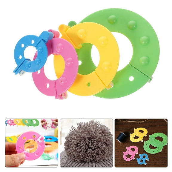 TAILTOSS 8Pcs Pompom Maker Fluff for DIY Projects with ABS and POM Resin Material