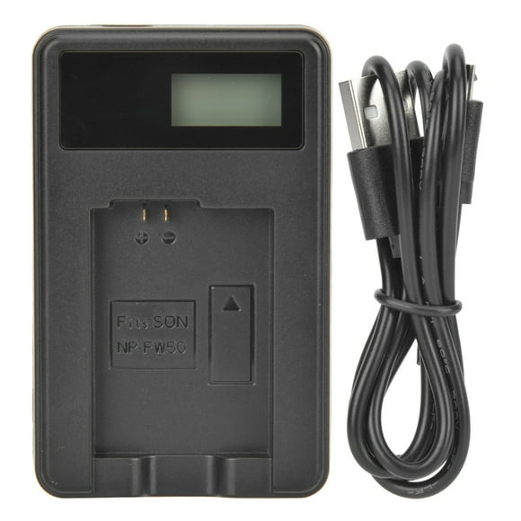 SEIVI NP FW50 Battery Charger with LCD Charging Display - for Sony A6000 A6300 A6500 A7r A7 - Single Slot