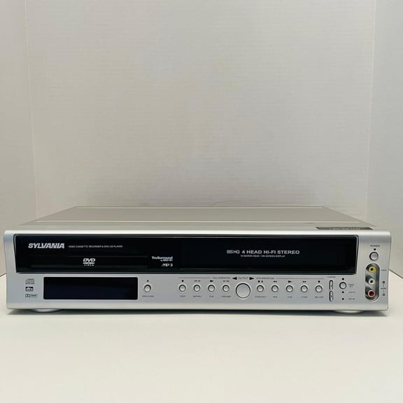 Pre-Owned Sylvania DVC850 DVD VCR Combo Dvd Player Vhs Player with Remote Cables and HDMI Adapter