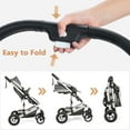 thumbnail image 5 of LINLUX 3 in 1 Convertible Baby Stroller, Infant Stroller with Big Wheel, Kids Pushchair Dark Grey, 5 of 7
