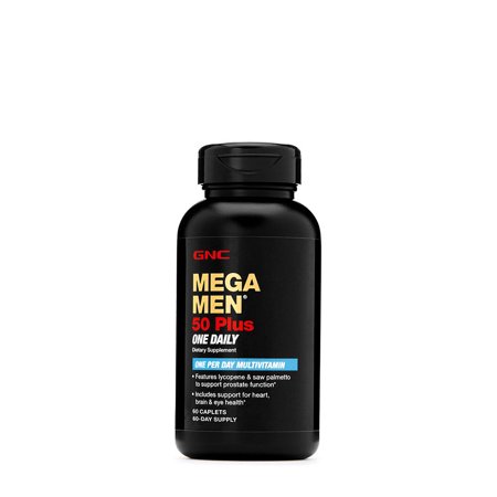 GNC Mega Men 50 Plus One Daily Multivitamin for Men, 60 Count, Take