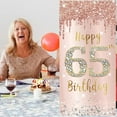thumbnail image 7 of FIGT-65th Birthday Decorations Door Banner for Women, Pink Rose Gold Happy 65 Birthday Backdrop Party Supplies, 65 Year Old Birthday Poster Door Cover Sign Decor【0514】, 7 of 7