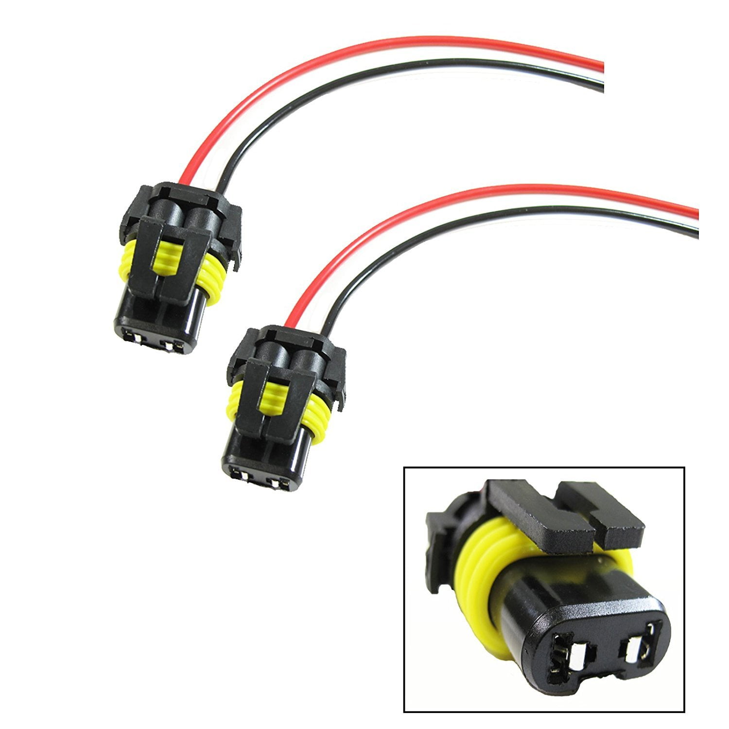 2x New 9006 9005 H10 Adapter Wiring Harness Socket For Headlight Fog Lights Top