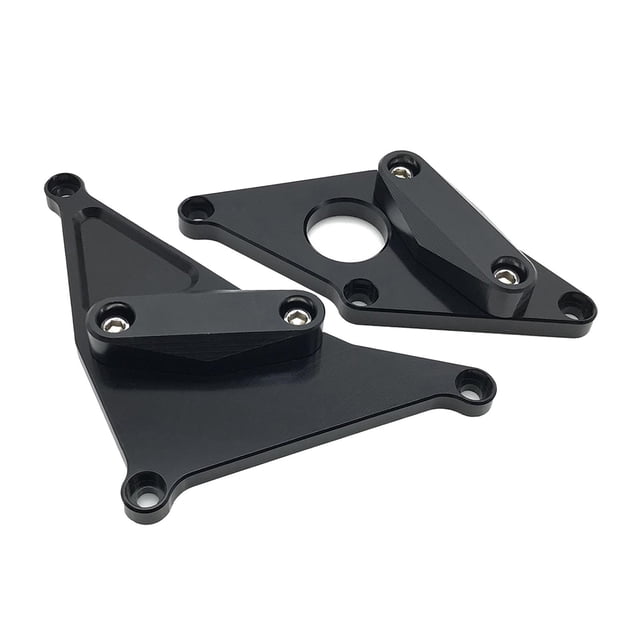 Protector de motor de motocicleta Baoblaze Deslizadores del motor Negro